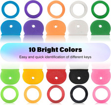 20 Pack Key Color Caps Cover Tags Soft Rubber Identifiers for Standard House Key