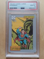 1992 DC Cosmic Cards 17 Silver Age Superman PSA GEM MT 10 Low Population Rare