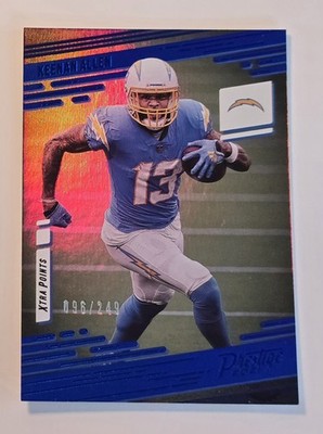 2021 Panini Prestige KEENAN ALLEN Xtra Points Premium Blue #/249 Chargers #189