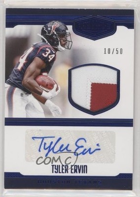 2016 Panini Plates & Patches Rookie Blue 10/50 Tyler Ervin RPA Patch Auto RC fm0