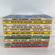 Lot of 12 Peanuts Charlie Brown by Charles Schulz Books Comics 1960s