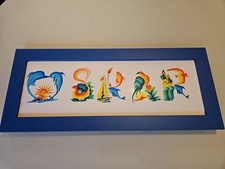 Namensschild *OSKAR* Schriftzug handgemalt im...