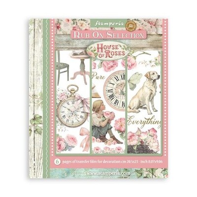 Stamperia 8''x9'' Rub-On Auswahl 6 Stück - House of Roses