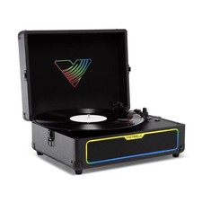 Victrola Journey Glow Illuminated Suitcase Record Player Bluetooth - Black