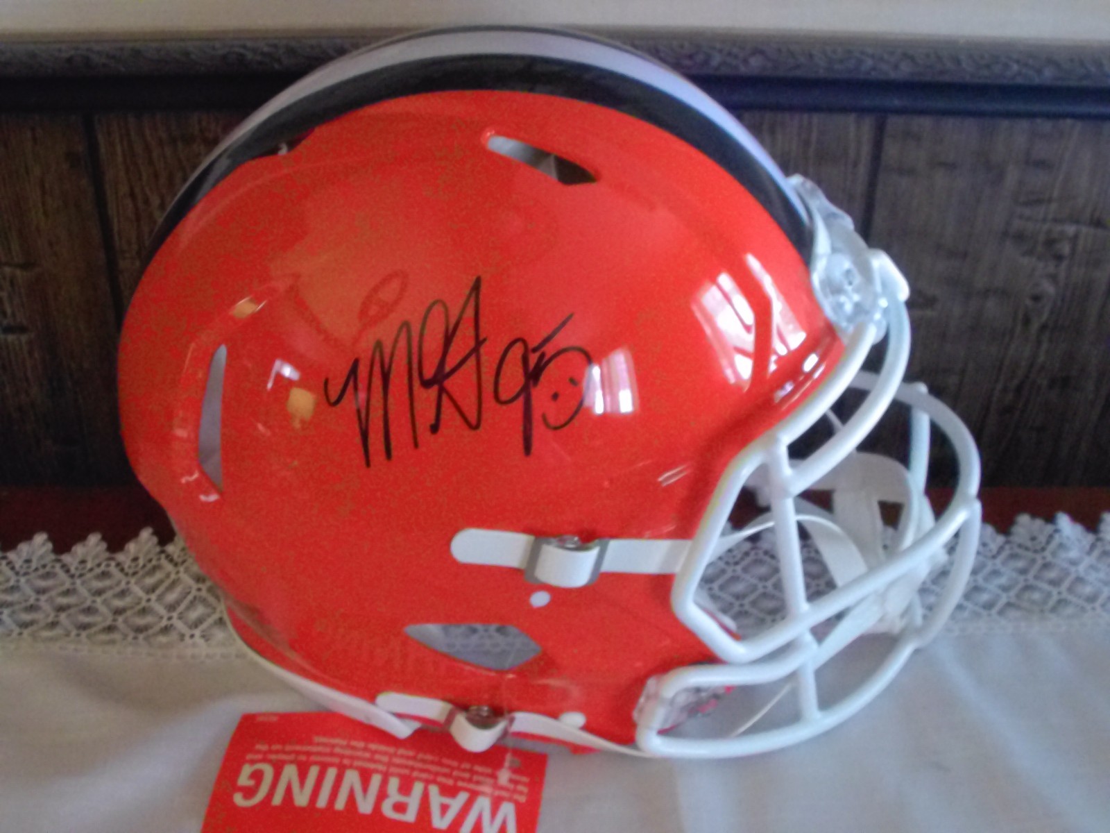 Myles Garrett Autographed Signed Cleveland Browns Authentic Full Size Helmet AUTHENTIC 