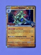 TCG Pokemon English Promo Team Rocket's Tyranitar (Prerelease) [Staff] 096/182