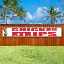 CHICKEN STRIPS Advertising Food Snack Vinyl Banner Flag Sign USA XL02367
