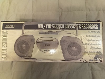 Vintage GPX AM/FM Radio Cassette Player/Recorder Model C843S + bonus headphones