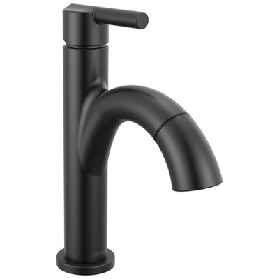 Delta Nicoli Pull Down Badarmatur matt schwarz Einloch Waschtischarmatur