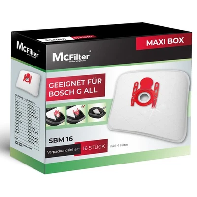 McFilter Maxi Box 16 Staubsaugerbeutel SBM 16 für BOSCH G ALL BBZ16GALL 17002095