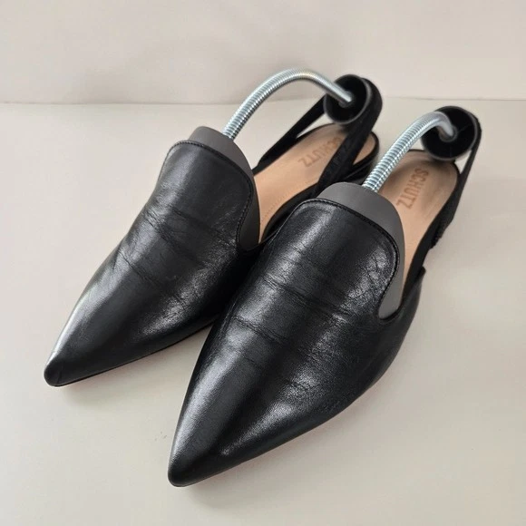Zapatos planos SCHUTZ Ylanna de cuero negros talla 8,5B Foto 3 de 4