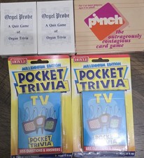 Trivia Card Game Lot With Vintage Pinch Card Game - Sealed