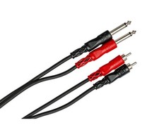 Hosa CPR-206 Stereo Interconnect Cable Dual 1/4-inch TS Male to Dual RCA Male 20