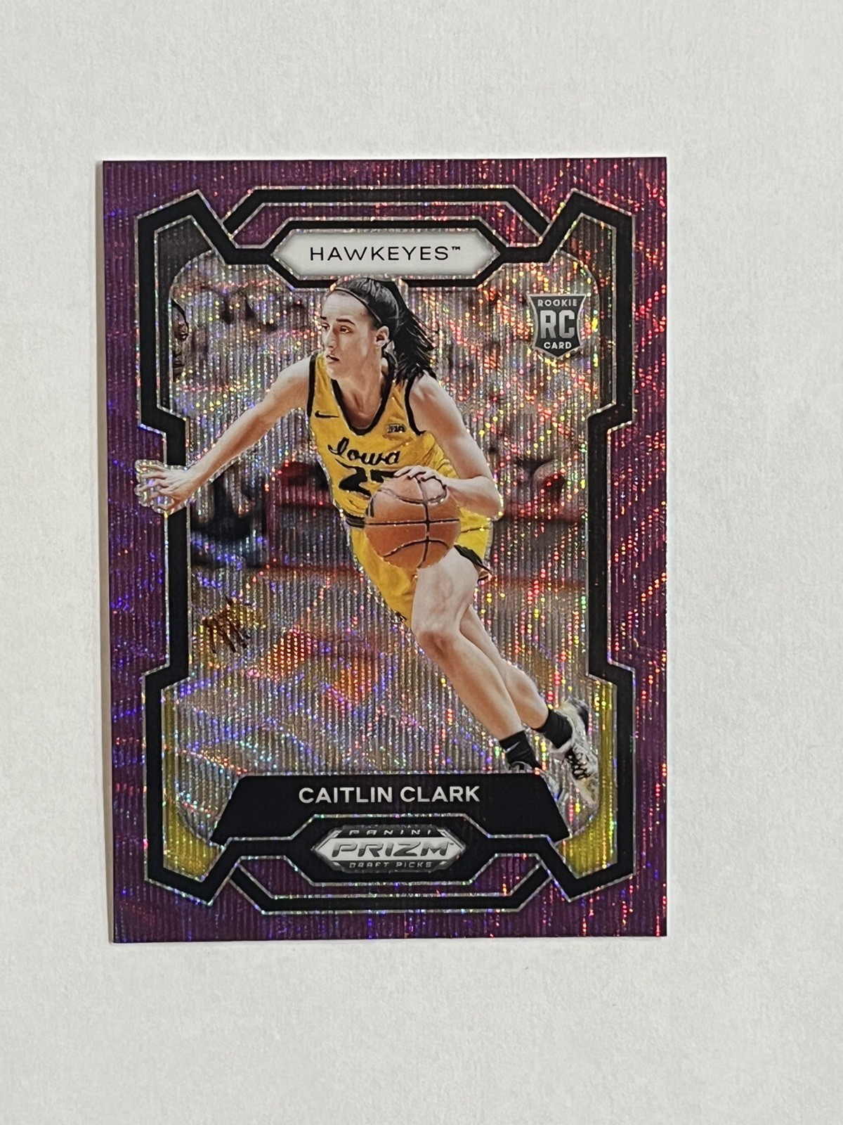 2024 Panini Prizm Draft Picks - Caitlin Clark #57 Purple Wave Prizm (RC) Rookie
