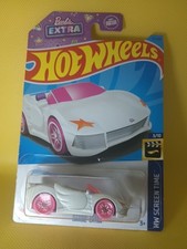 Hot Wheels Barbie Extra Car Pearl White With Pink