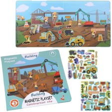Magnetisches Puzzlebuch, Magnetisches Puzzle-Baustellenfahrzeuge, Montessori