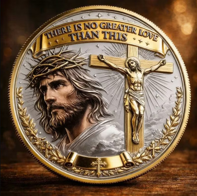 There Is No Greater Love Than This He Is Risen Gospel Relief Commemorative Token