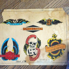 Spaulding  Rogers Tattoo Flash Sheet 4N Printed Designs Sheet 4 N 