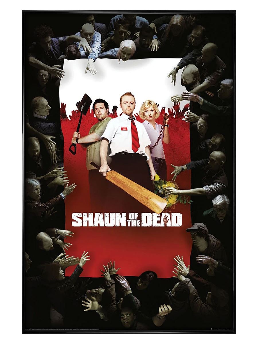 Shaun of the Dead (Key Art) Maxi Poster - Black Gloss Framed