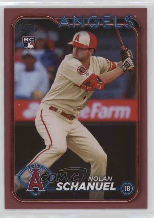 2024 Topps Series 1 Mother's Day Hot Pink 23/50 Nolan Schanuel #53 0za0