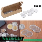 25 Direct Fit Airtight 30.6mm Coin Holders Capsules w/ BOX For JFK HALF DOLLAR