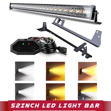 52inch Led Light Bar Spot Flood Combo with Upper For Wrangler JK 2007-2017