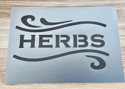 a5 herb stencil garden sign decor vegetable stencil plant planter