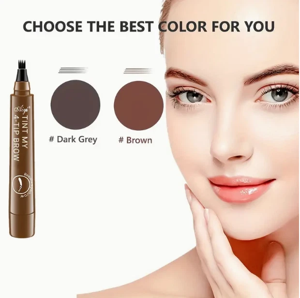 Microblading Tattoo Eyebrow Ink Pen Long Lasting Eye Brow Pencil 3D Fork Makeup - Image 4 of 4