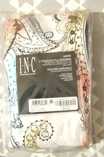 Un par de fundas de almohada I-N-C COLECCIÓN MARNI 100% ALGODÓN CON CREMALLERA PRECIO DE VENTA SUGERIDO POR EL FABRICANTE $75.00 - Imagen 2 de 2
