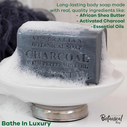 Gentle Exfoliating African Black Soap & Shea Butter - 8 Bars for All Skin Types - Picture 4 of 10
