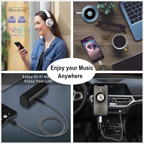 3,5 mm Klinke AUX Adapter Kabel Schnur zu Auto Audio für iPhone 7 8 X XS 11 12 13 14 - Bild 3 von 7