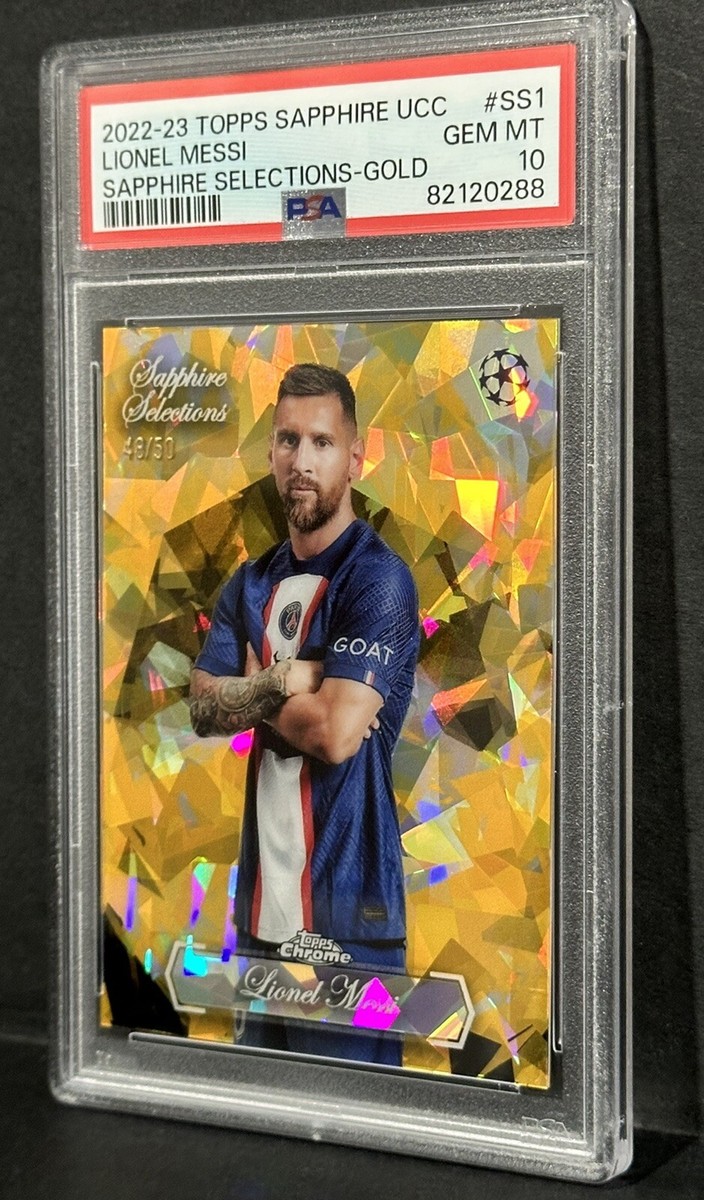2022-23 Topps Sapphire UCL Lionel Messi Sapphire Selections Gold