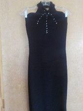 VTG Susan by Night black fitted evening gown women's small