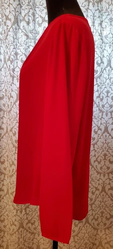 Ann Taylor Long Sleeve Women's Red Blouse Size Medium - Picture 3 of 10