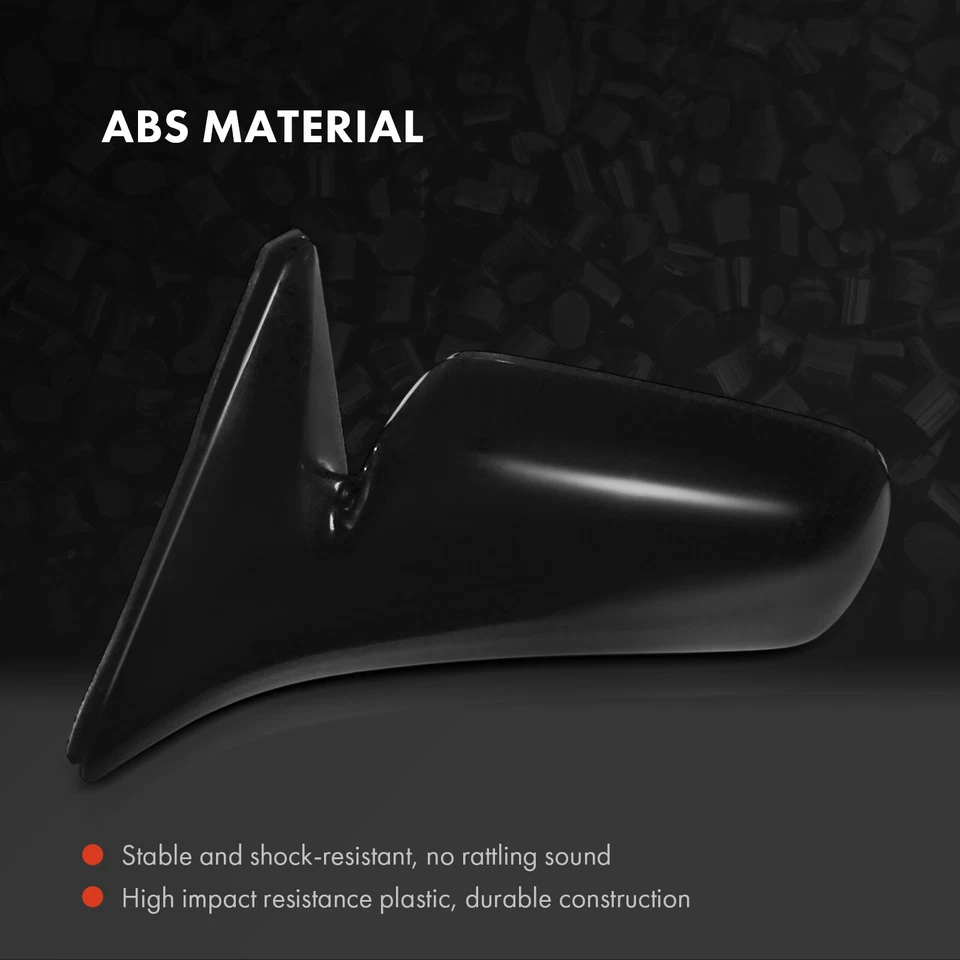 Espejo retrovisor manual negro liso izquierdo y derecho con control remoto manual para Toyota Camry 87-91 Foto 3 de 4