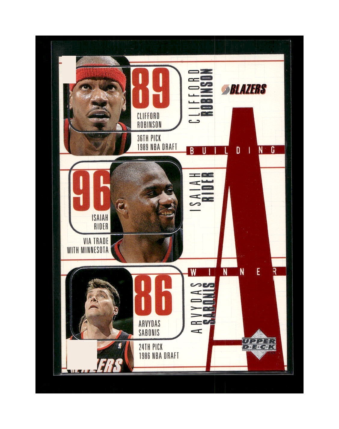 1996-97 Upper Deck Basketball Card #157 Robinson/Rider/Sabonis/Wallace/Anderson