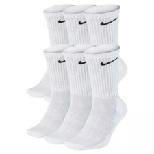 1 2 3 PAIRS Nike White Cotton Socks - SIZE 6-8 Cotton Crew Socks