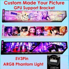 Custom Picture Horizontal GPU Bracket ARGB GPU Side Panel Graphics Card Holder