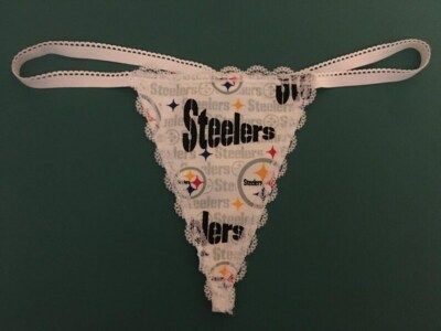 Womens White PITTSBURGH STEELERS Nfl Football String Thong Underwear