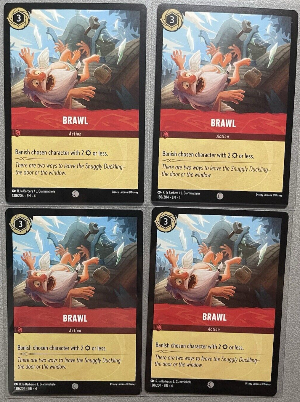 x4 Disney Lorcana: Ursula's Return - Brawl - 130/204 - M/NM x4