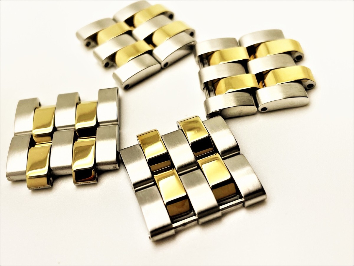 WATCH PARTS SEIKO H023-00G0 WORLD TIMER TWO TONE WATCH BAND WATCH PARTS SEIKO H023-00G0 WORLD TIMER TWO TONE WATCH BAND