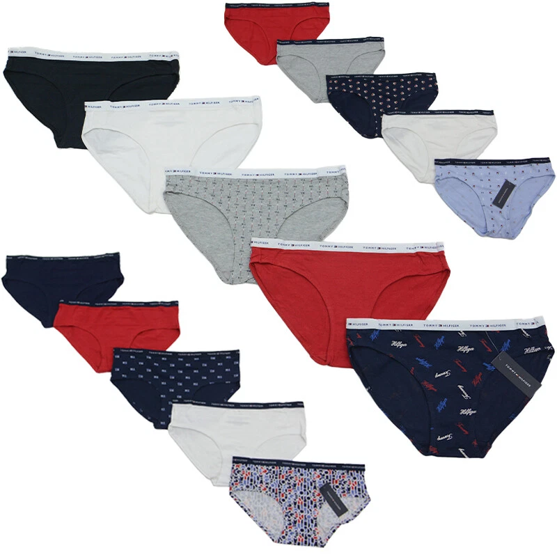 TOMMY HILFIGER Womens Bikini Bottoms 5 Pack Brief Short Cotton Panties  Underwear