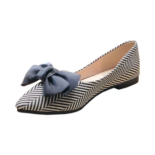Women's flat shoes Soft soled flat heel shoes Large bow knot women's shoes - Bild 5 von 15