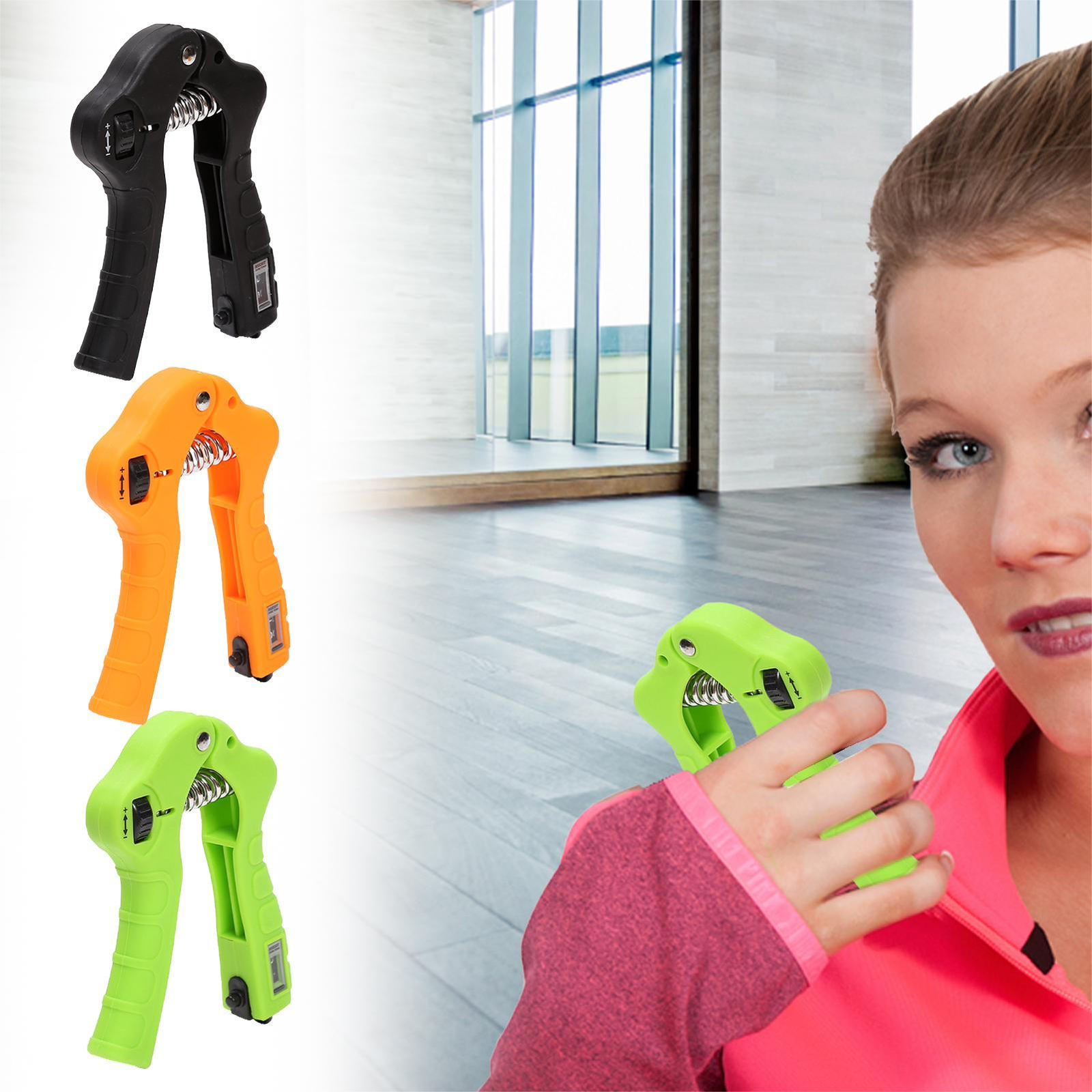 1pcs Grip Strength Trainer Handgrip with Counter Adjustable applied