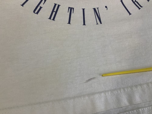 T-shirt vintage anni 90 noce moscata Notre Dame manica corta XL combattimento irlandese made USA - Foto 8 di 15