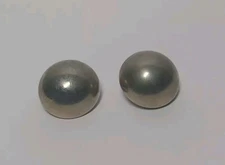 Silver Round Circle Clip-On Earrings  