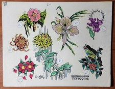 ORIGINAL Sailor Moses 1986 Traditional Vintage Tattoo Flash Production Sheet
