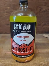 Vintage Lyk-Nu D-Frost-It Bottle Full Automotive Windshield 