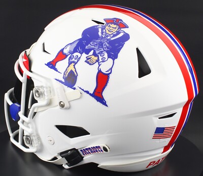 NEW ENGLAND PATRIOTS NFL Riddell SPEEDFLEX Authentic Gameday Football Helmet