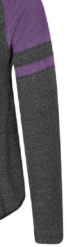 Ladies TCU Horned Frogs Heather Black Bubbilicious Long Sleeve T Shirt - Picture 5 of 7
